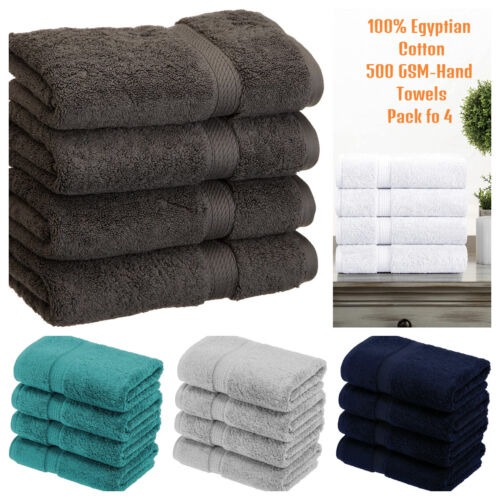 Luxury Hand Towel Set 600 GSM - 2 and 4 Piece Premium Egyptian Cotton Hand Towels 50 x 80 cm Towelsworld
