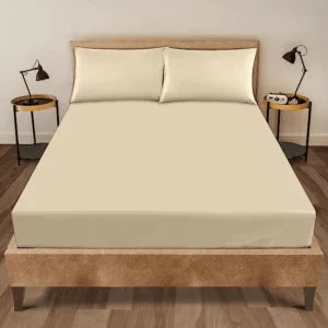 Double 100% Polyester Fitted Sheet – Soft & Durable