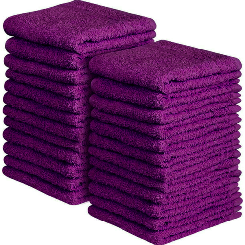 12x 100% EGYPTIAN COTTON TOWELS FACE CLOTH SOFT FLANNEL 500GSM