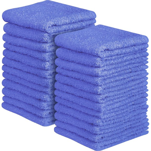 12x 100% EGYPTIAN COTTON TOWELS FACE CLOTH SOFT FLANNEL 500GSM