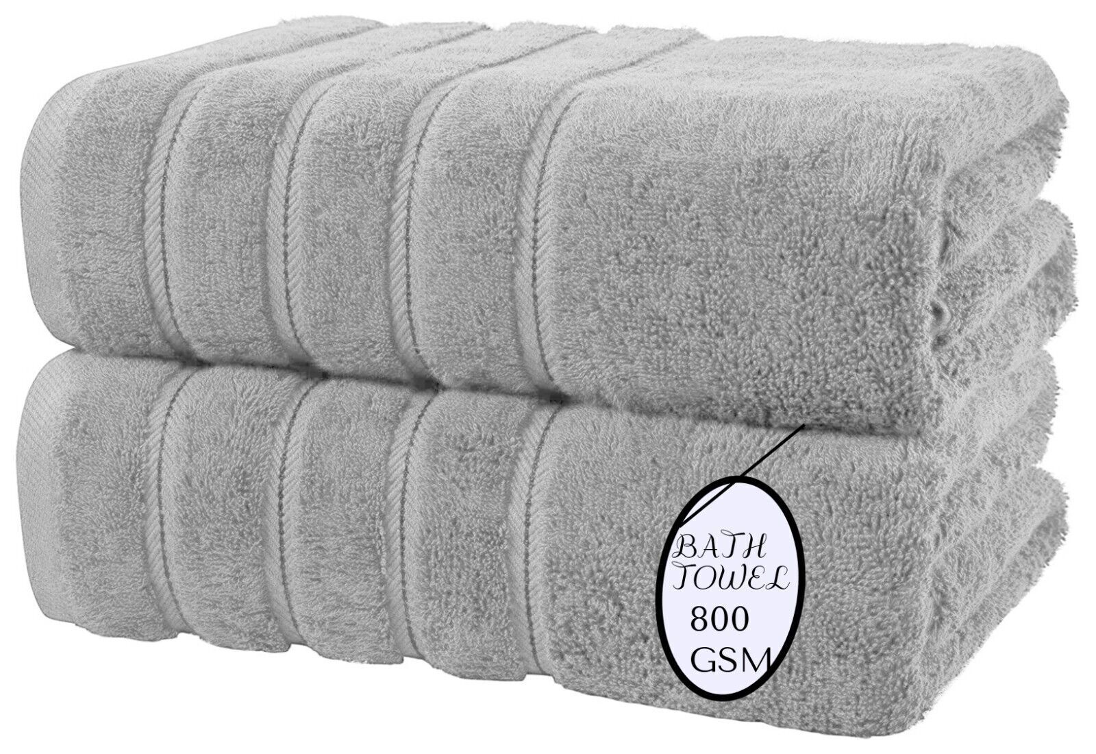 2x-LARGE BATH TOWELS 800 GSM 100% EGYPTIAN COTTON SUPER JUMBO TOWELS 70 X 130 cm Towelsworld