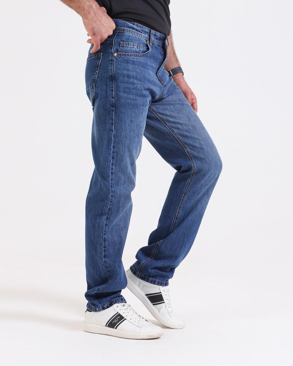 Straight Leg Blue Jeans