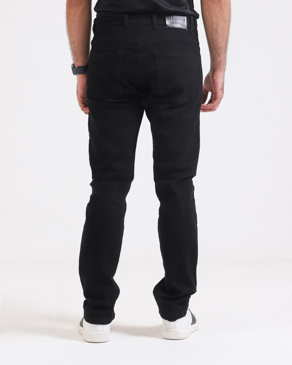 straight leg black jeans​ back side