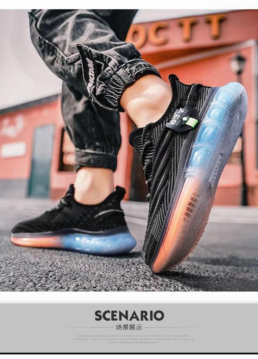 Mens Army Black Casual Running Shoes Colorful Gym Trainers