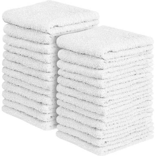 12x 100% EGYPTIAN COTTON TOWELS FACE CLOTH SOFT FLANNEL 500GSM Towelsworld