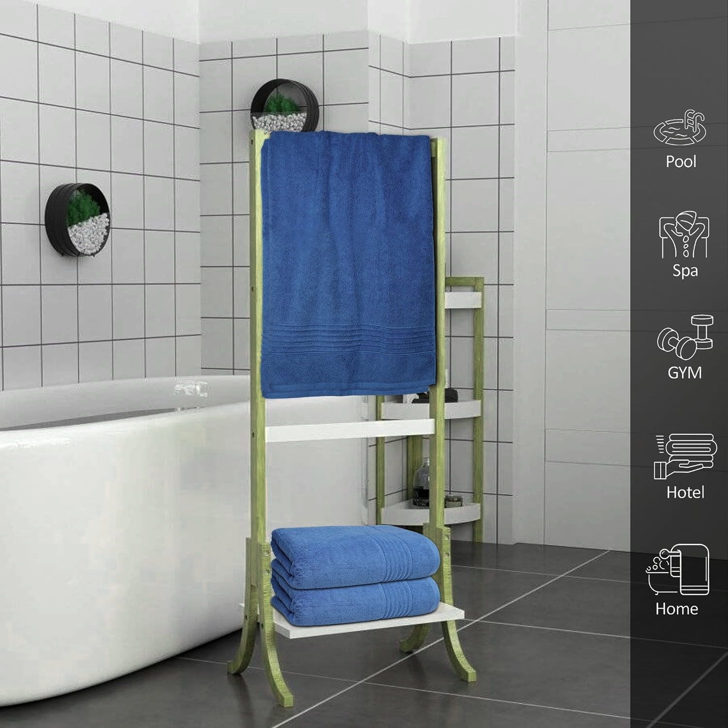 Premium Jumbo Bath Towels - Extra Large 80 x 180cm, 500GSM Egyptian Cotton - Towelsbay