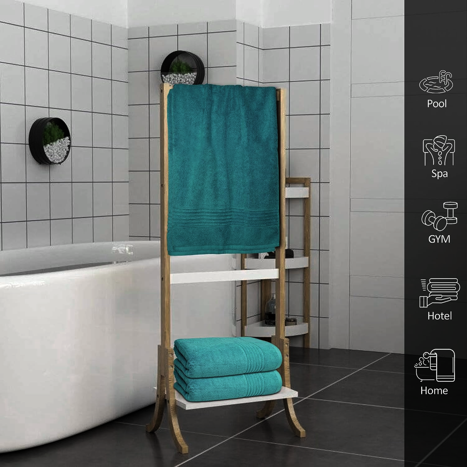 Premium Jumbo Bath Towels - Extra Large 80 x 180cm, 500GSM Egyptian Cotton - Towelsbay