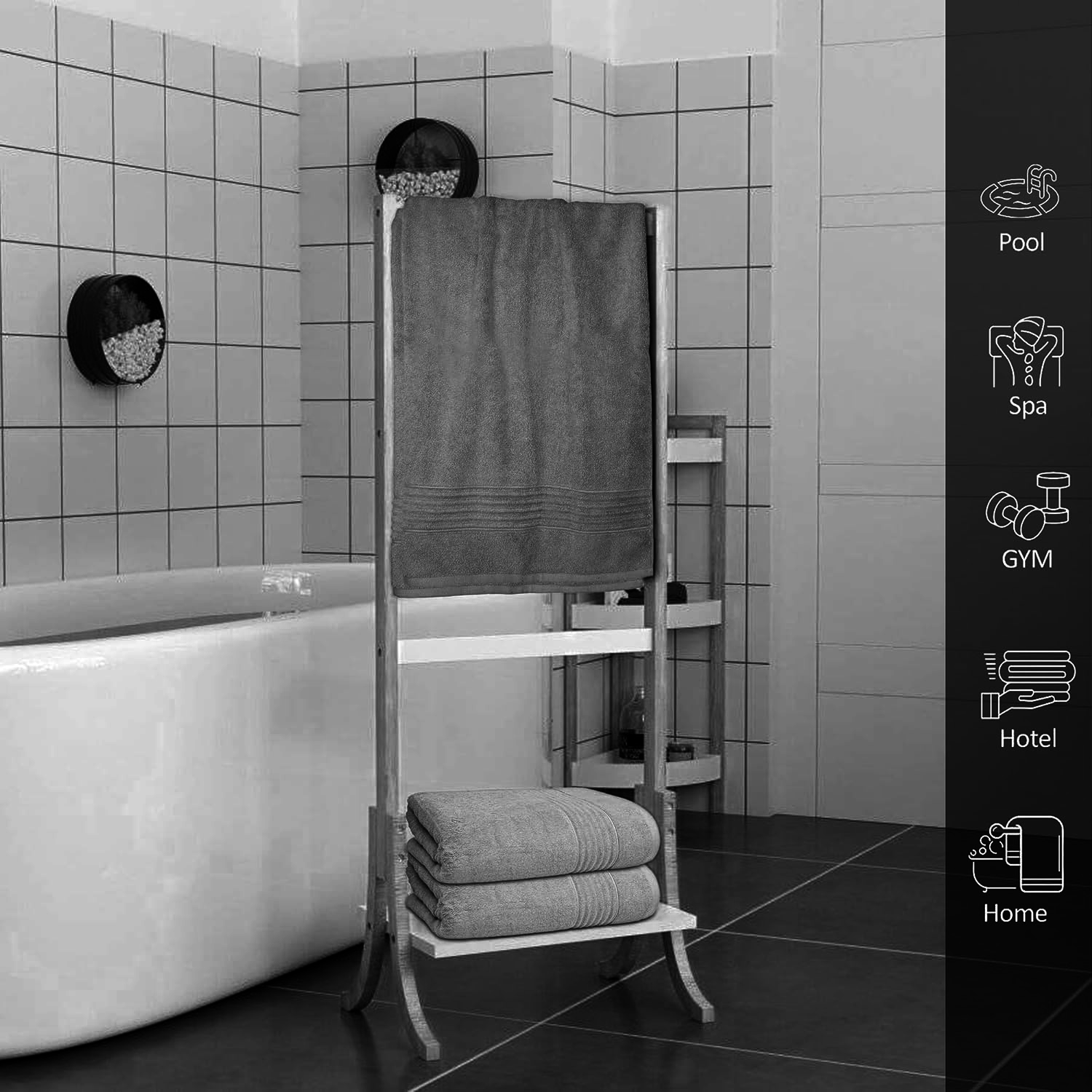 Premium Jumbo Bath Towels - Extra Large 80 x 180cm, 500GSM Egyptian Cotton - Towelsbay