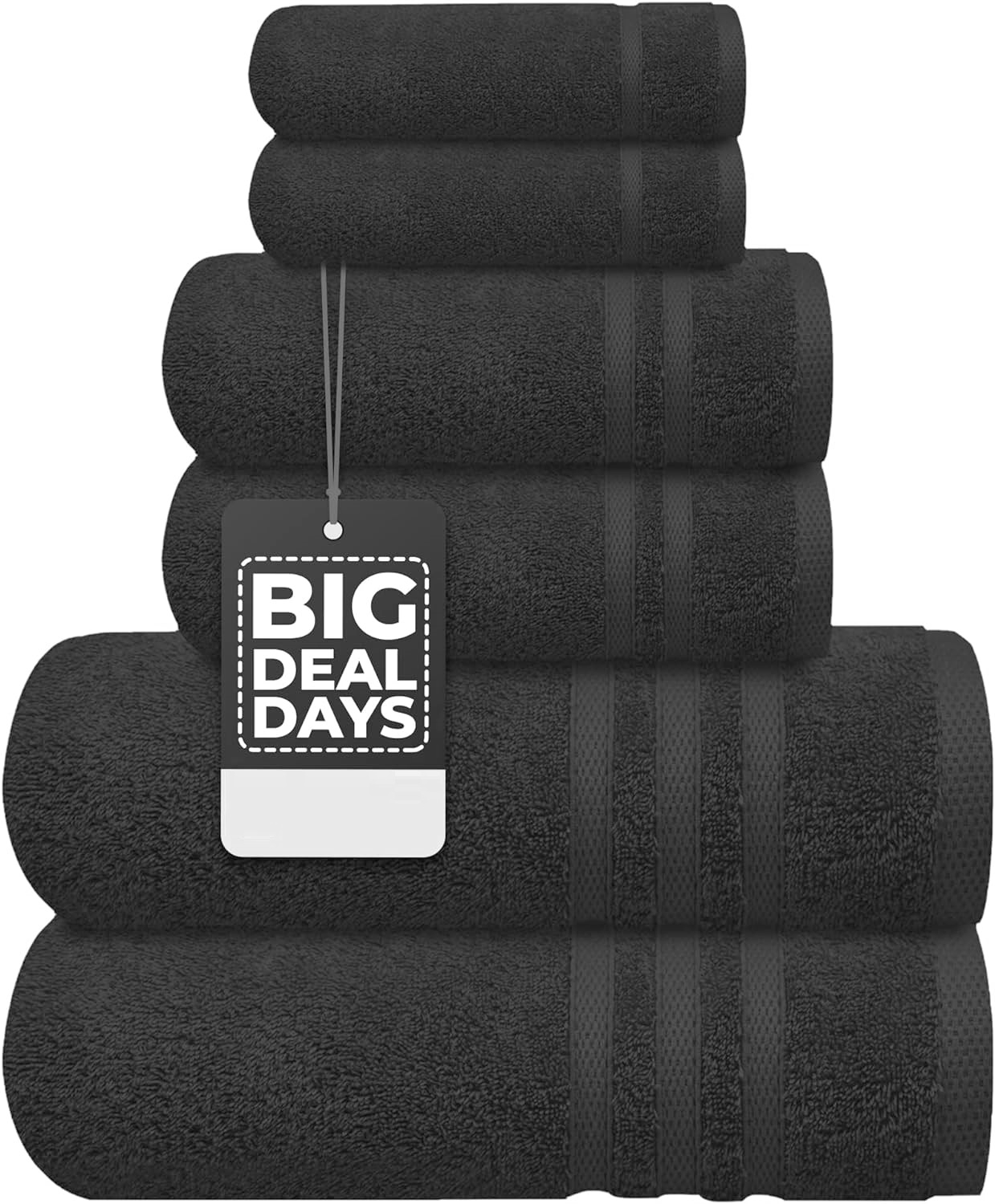 Egyptian Cotton 4 Face Cloths, 2 Hand Towels, 2 Bath Towels - 8 Piece 600GSM Towel Bale Towelsworld