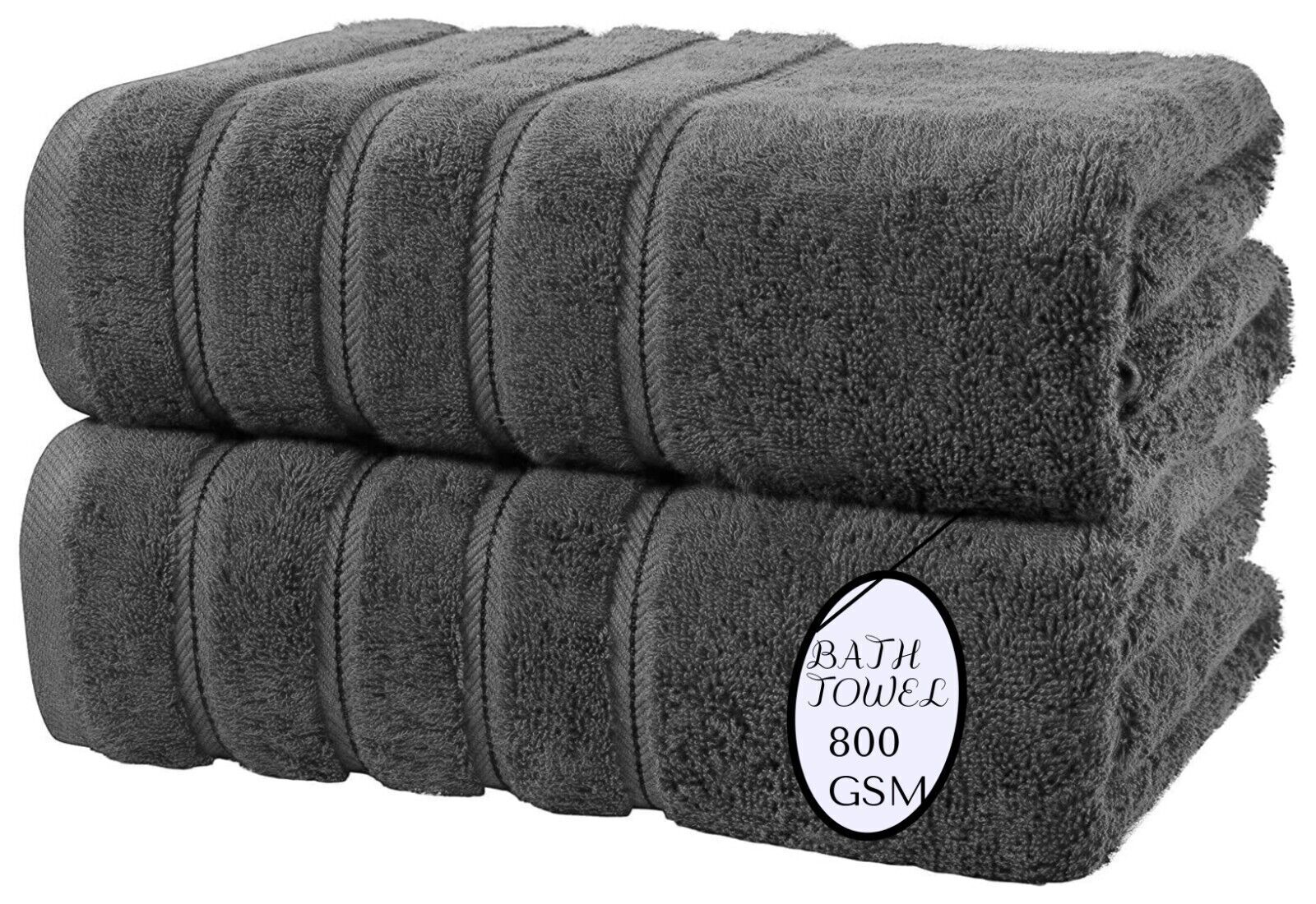 Ultra-Soft 800 GSM Egyptian Cotton Bath Towels