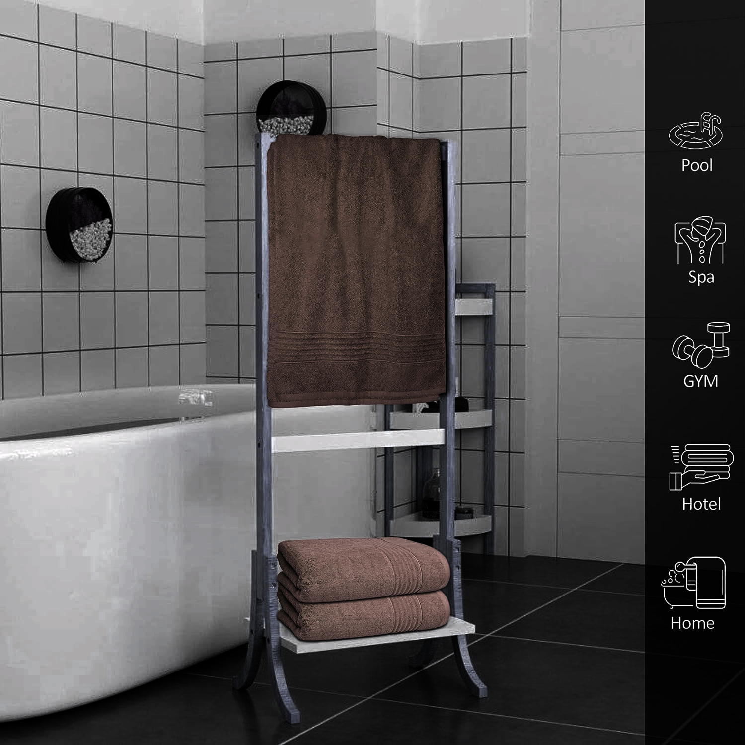 Premium Jumbo Bath Towels - Extra Large 80 x 180cm, 500GSM Egyptian Cotton - Towelsbay