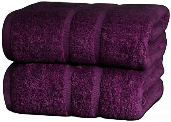 2 Pack Extra Large Bath Sheets 100x200cm 600 GSM Egyptian Cotton