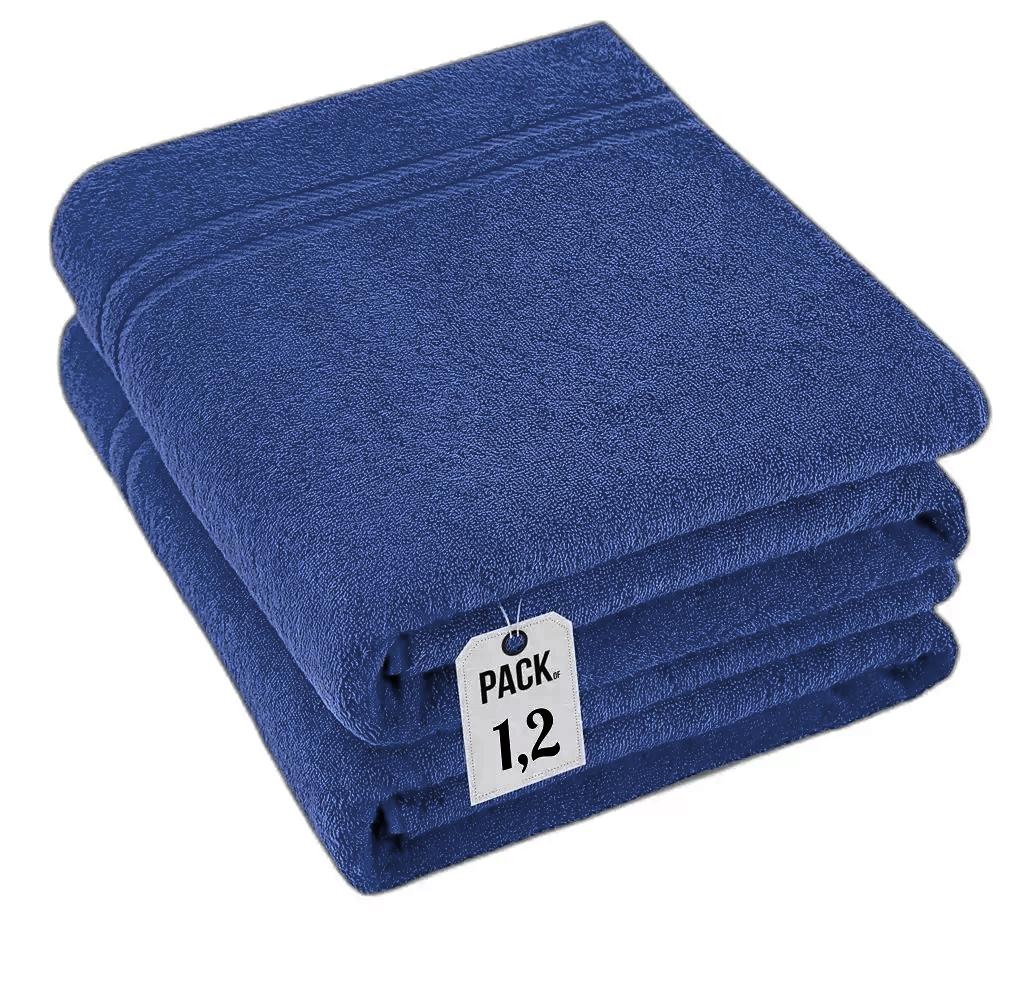 Pack of 2 Extra Large Super Jumbo Bath Sheets 100% Egyptian Cotton Super Soft Luxury Towel (100 x 200 cm) Towelsworld