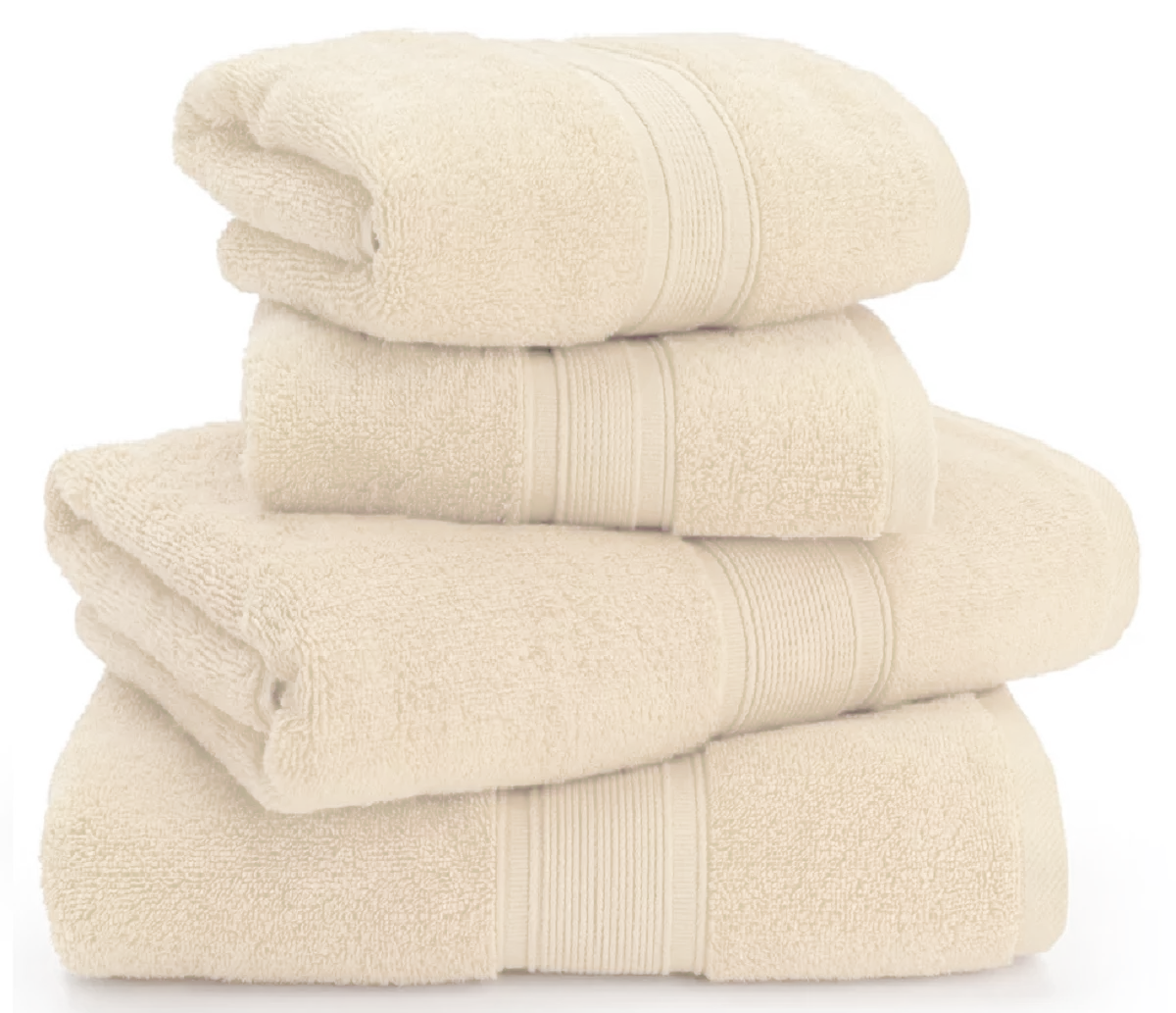 Super Soft 2 Hand Towels, 2 Bath Towels - 800GSM, 4 Piece Towels Bale Set Towelsworld