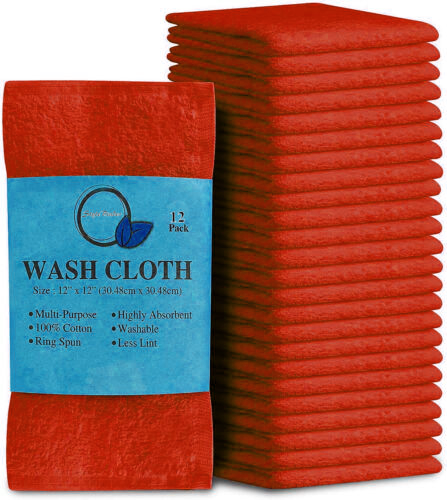 12 pack 100% cotton flannel face towels