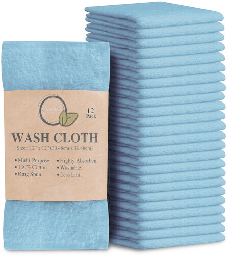 Cotton face towels soft 12 pack
