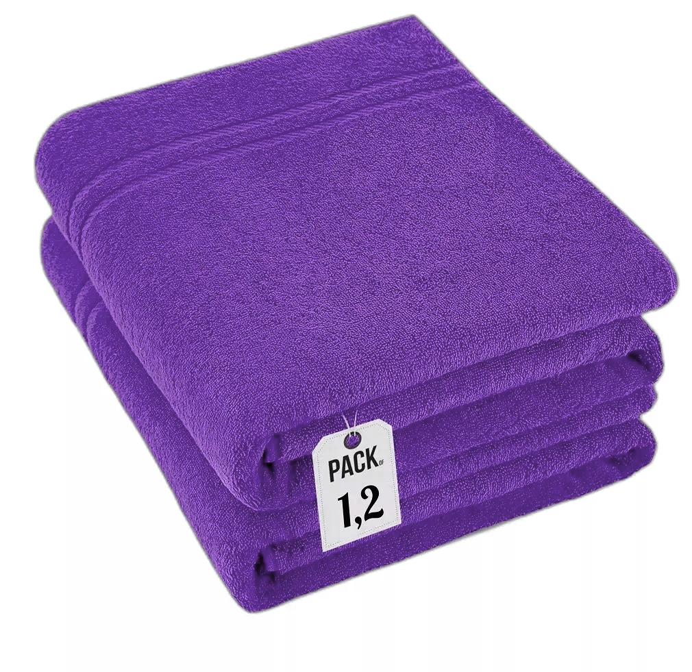 Pack of 2 Extra Large Super Jumbo Bath Sheets 100% Egyptian Cotton Super Soft Luxury Towel (100 x 200 cm) Towelsworld