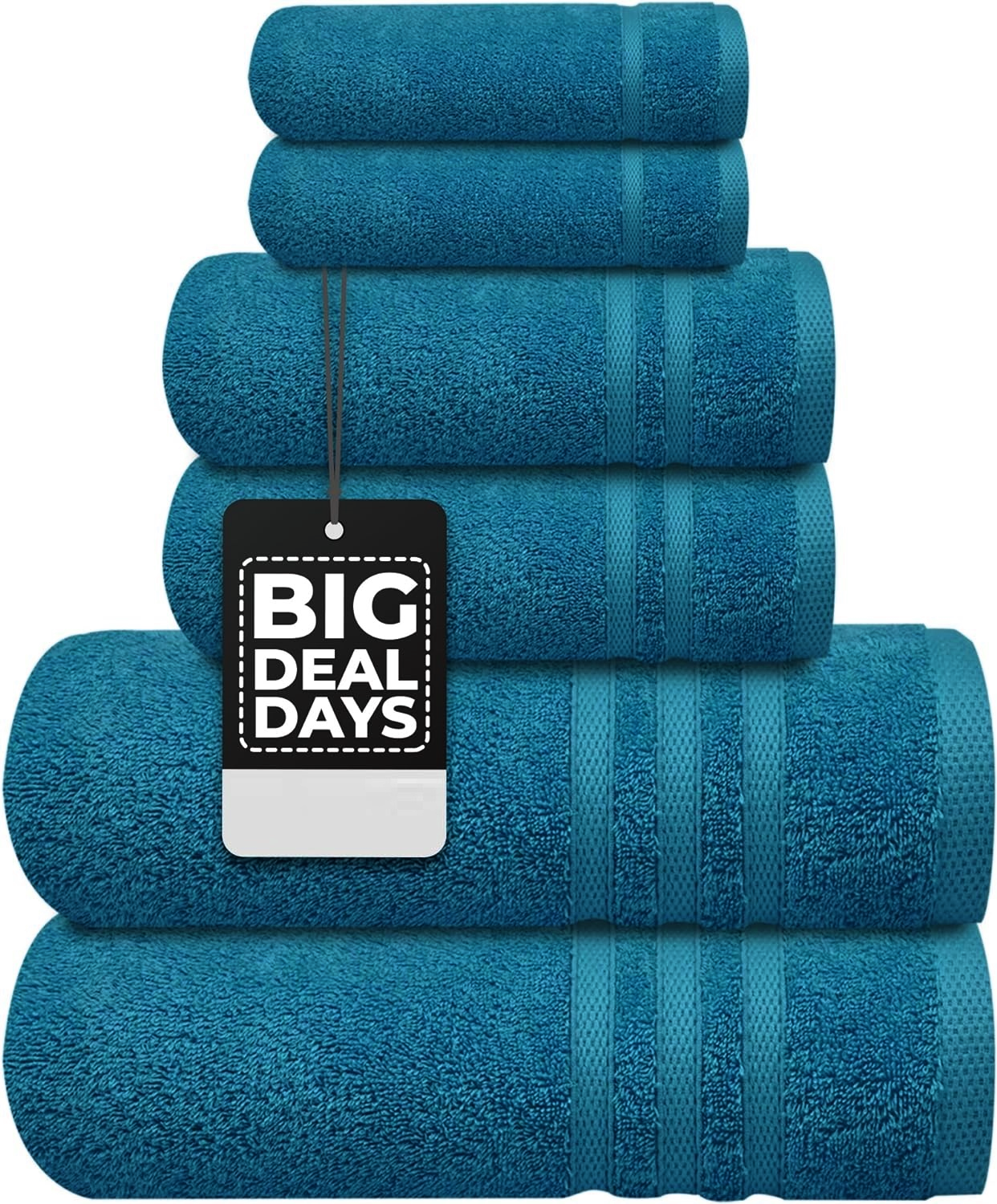 Egyptian Cotton 4 Face Cloths, 2 Hand Towels, 2 Bath Towels - 8 Piece 600GSM Towel Bale Towelsworld