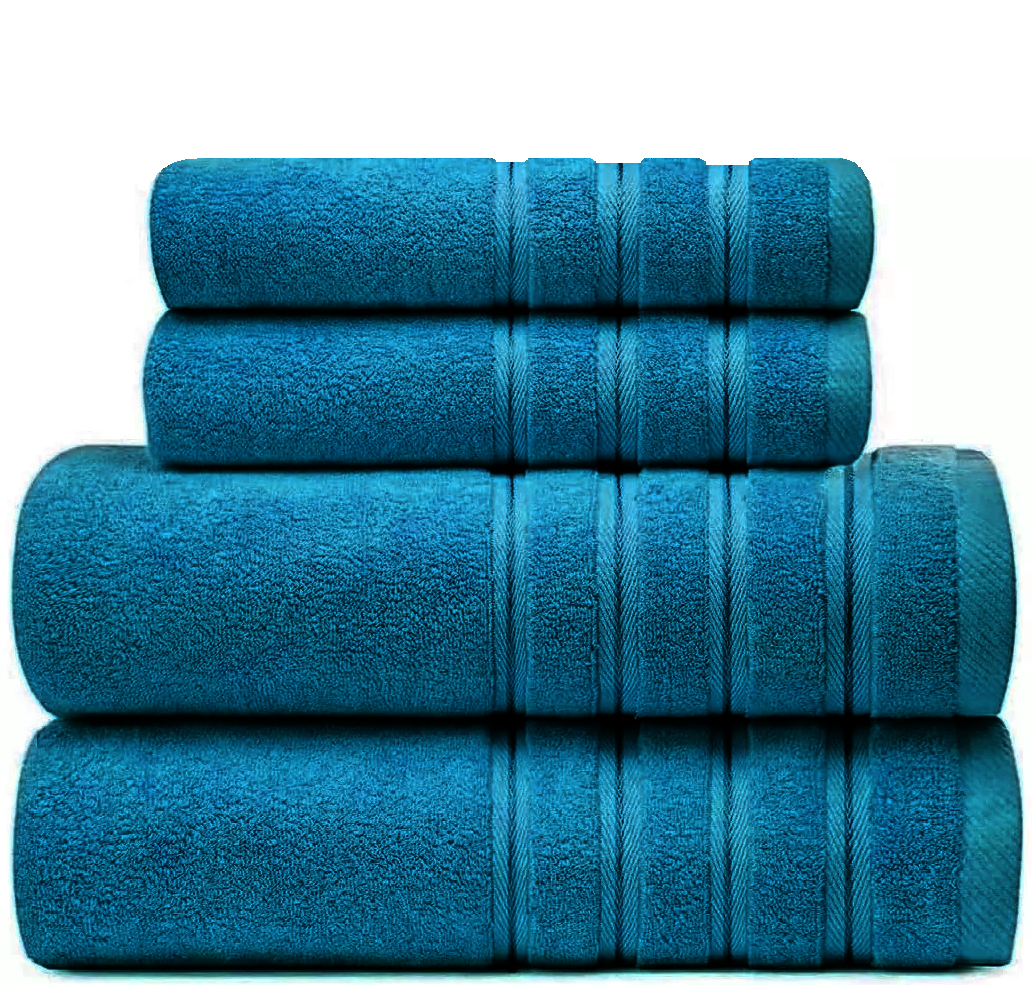 4 Piece 600GSM Zero Twist Towel Bale - 2 Hand Towels, 2 Bath Towels Towelsworld