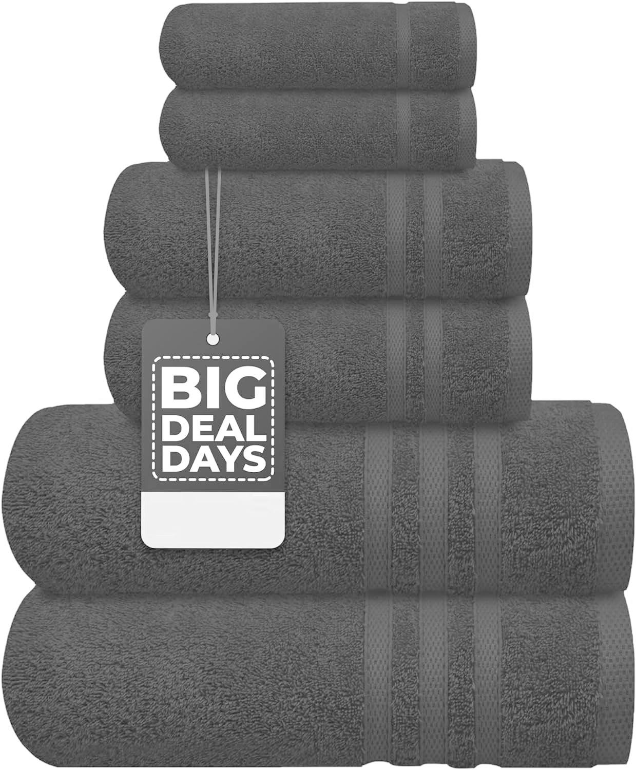 Egyptian Cotton 4 Face Cloths, 2 Hand Towels, 2 Bath Towels - 8 Piece 600GSM Towel Bale Towelsworld