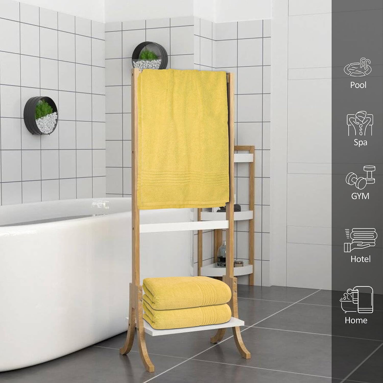 Premium Jumbo Bath Towels - Extra Large 80 x 180cm, 500GSM Egyptian Cotton - Towelsbay