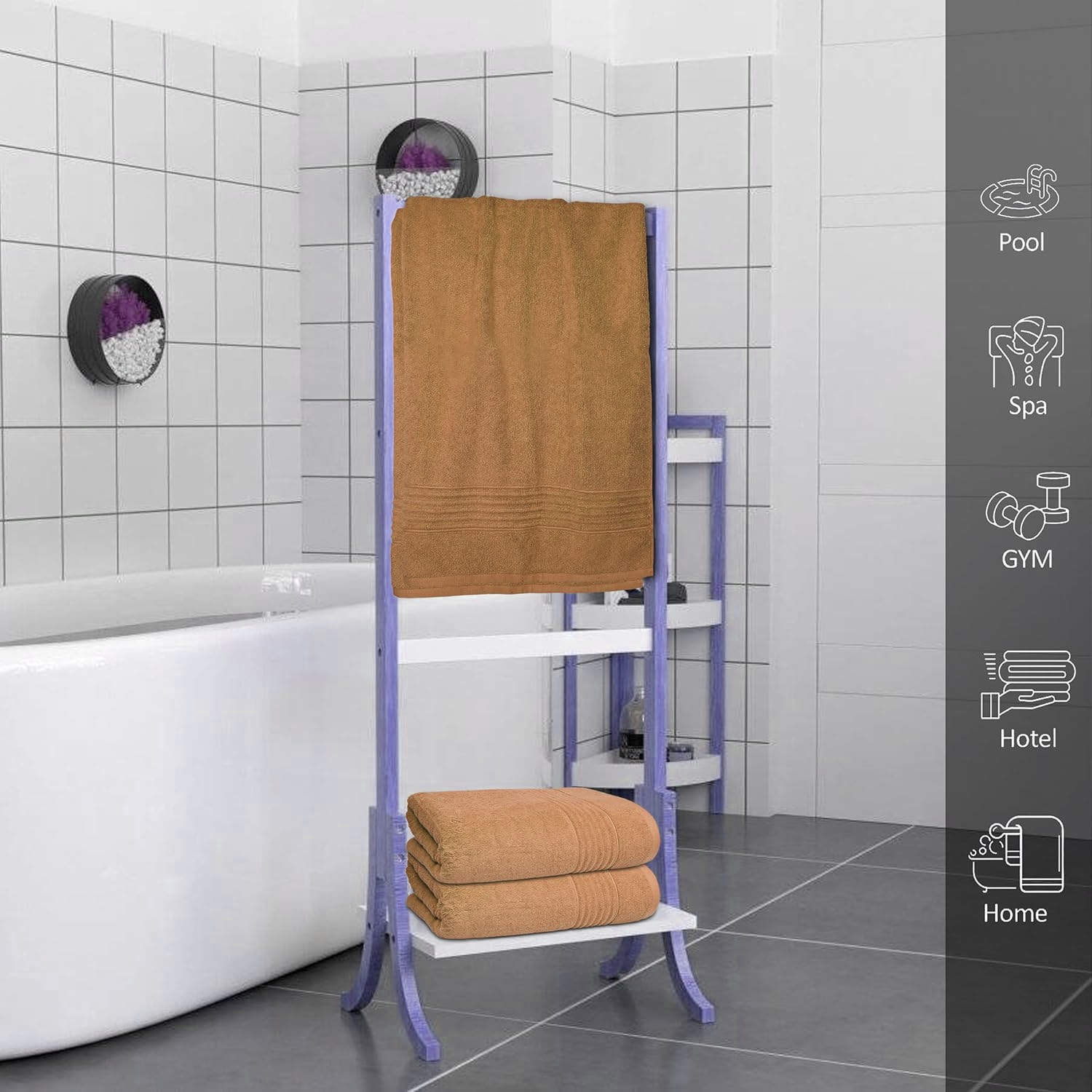 Premium Jumbo Bath Towels - Extra Large 80 x 180cm, 500GSM Egyptian Cotton - Towelsbay