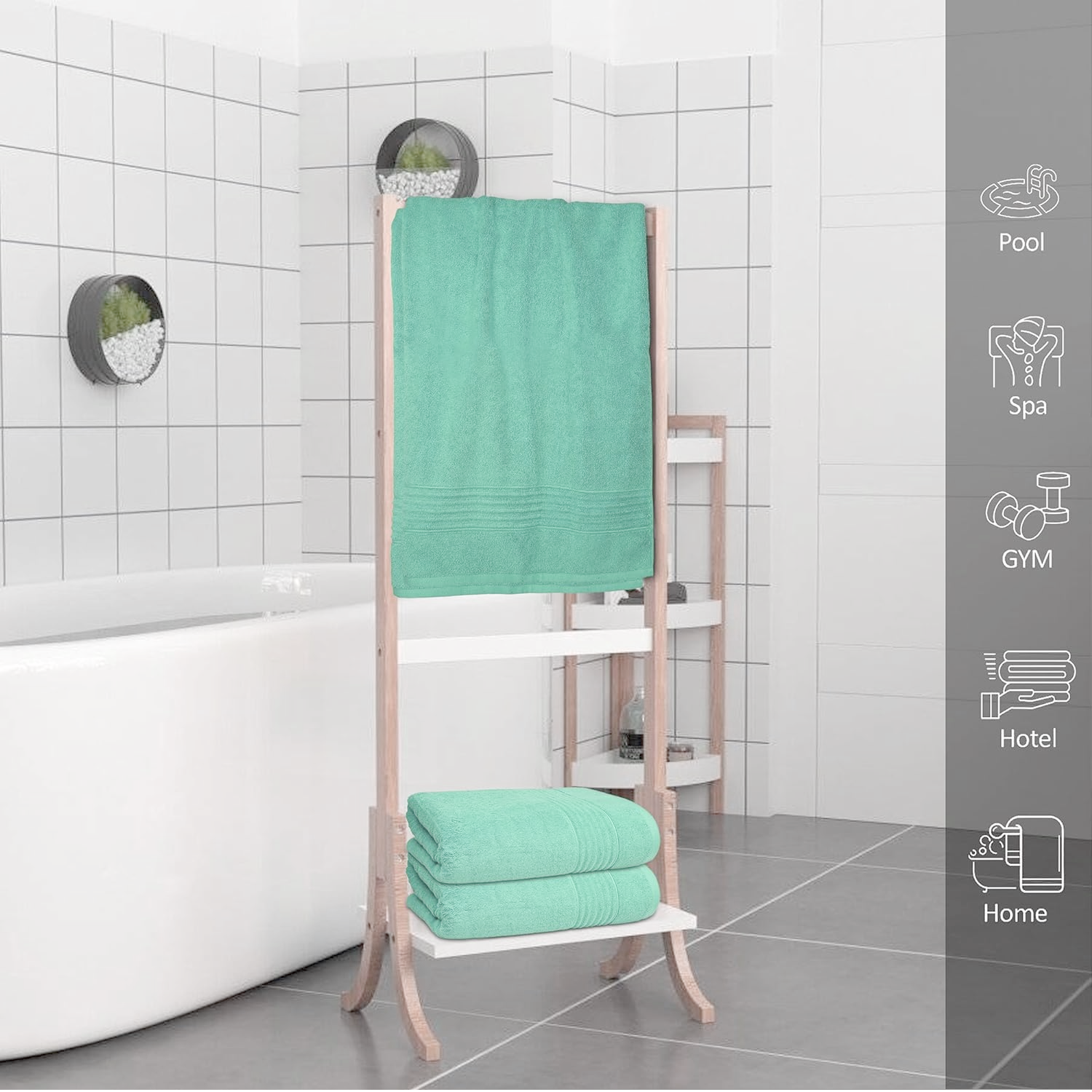 Premium Jumbo Bath Towels - Extra Large 80 x 180cm, 500GSM Egyptian Cotton - Towelsbay