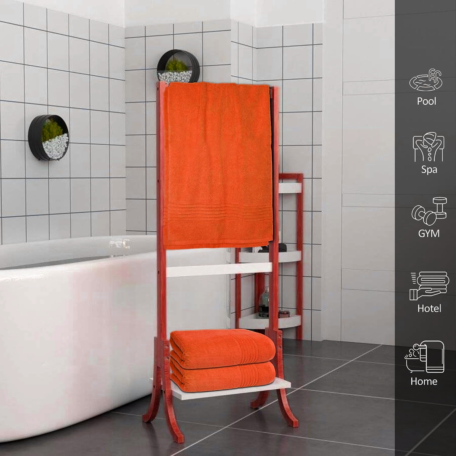 Premium Jumbo Bath Towels - Extra Large 80 x 180cm, 500GSM Egyptian Cotton - Towelsbay