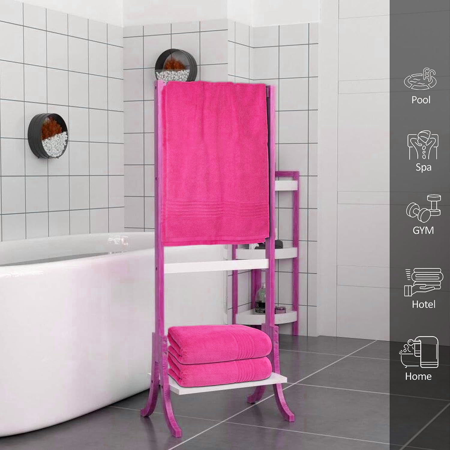 Premium Jumbo Bath Towels - Extra Large 80 x 180cm, 500GSM Egyptian Cotton - Towelsbay