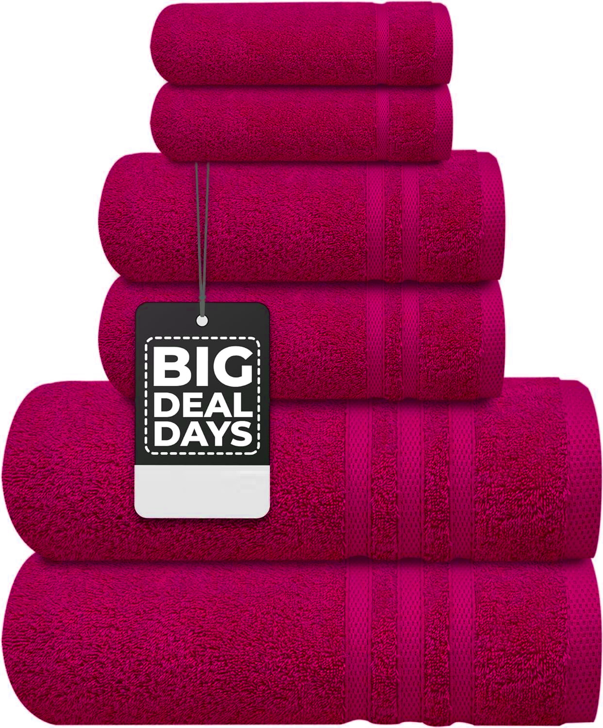Egyptian Cotton 4 Face Cloths, 2 Hand Towels, 2 Bath Towels - 8 Piece 600GSM Towel Bale Towelsworld