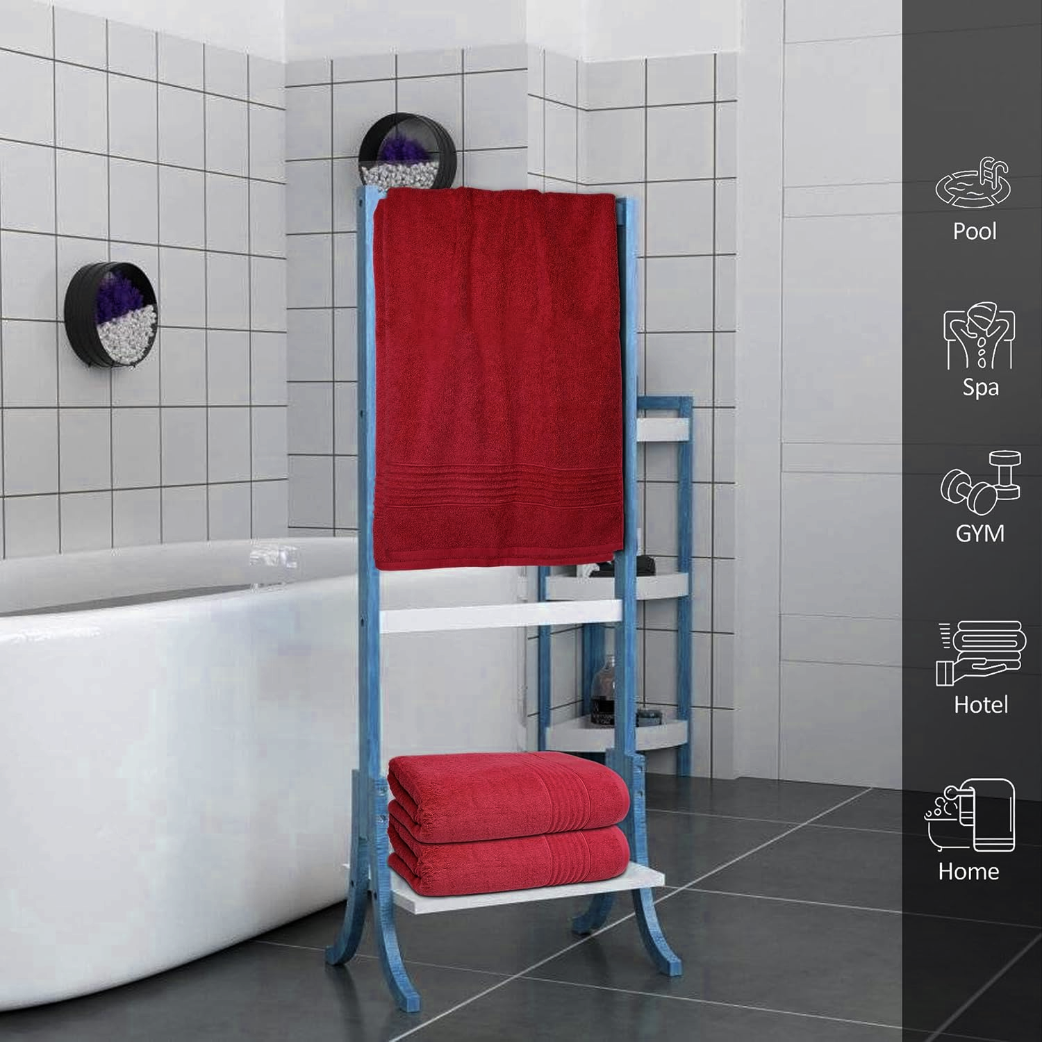 Premium Jumbo Bath Towels - Extra Large 80 x 180cm, 500GSM Egyptian Cotton - Towelsbay