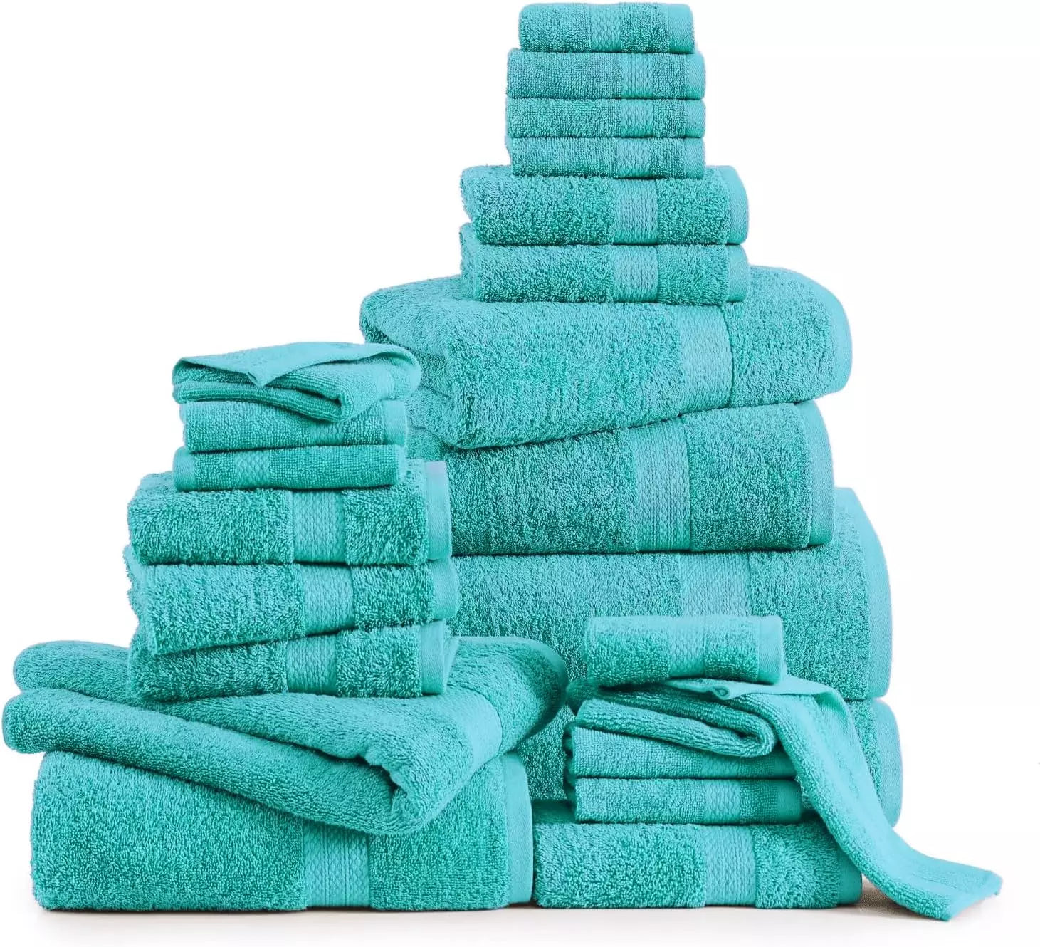 Close-up of 100% Egyptian Cotton Hand Towels with Thick Texture