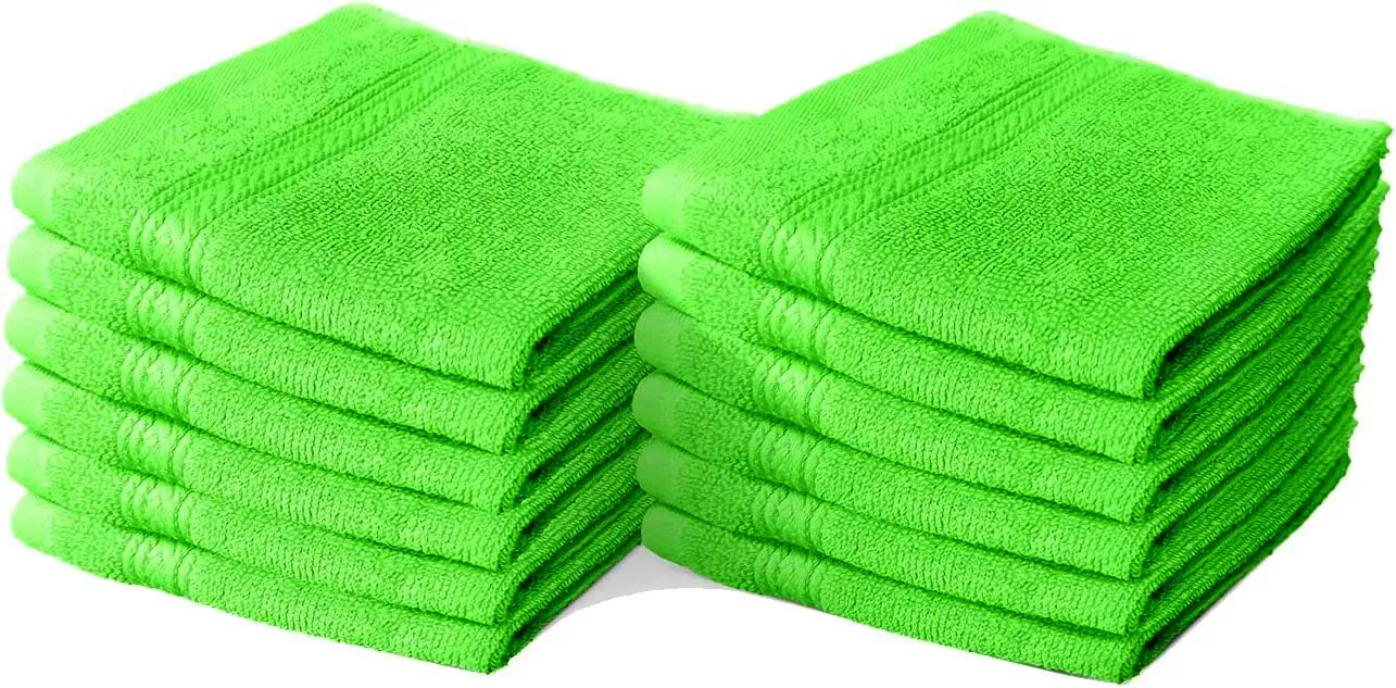 8 X Luxury Face Cloth Towel Set 100% Egyptian Cotton Soft Flannels Wash Cloths Towelsworld