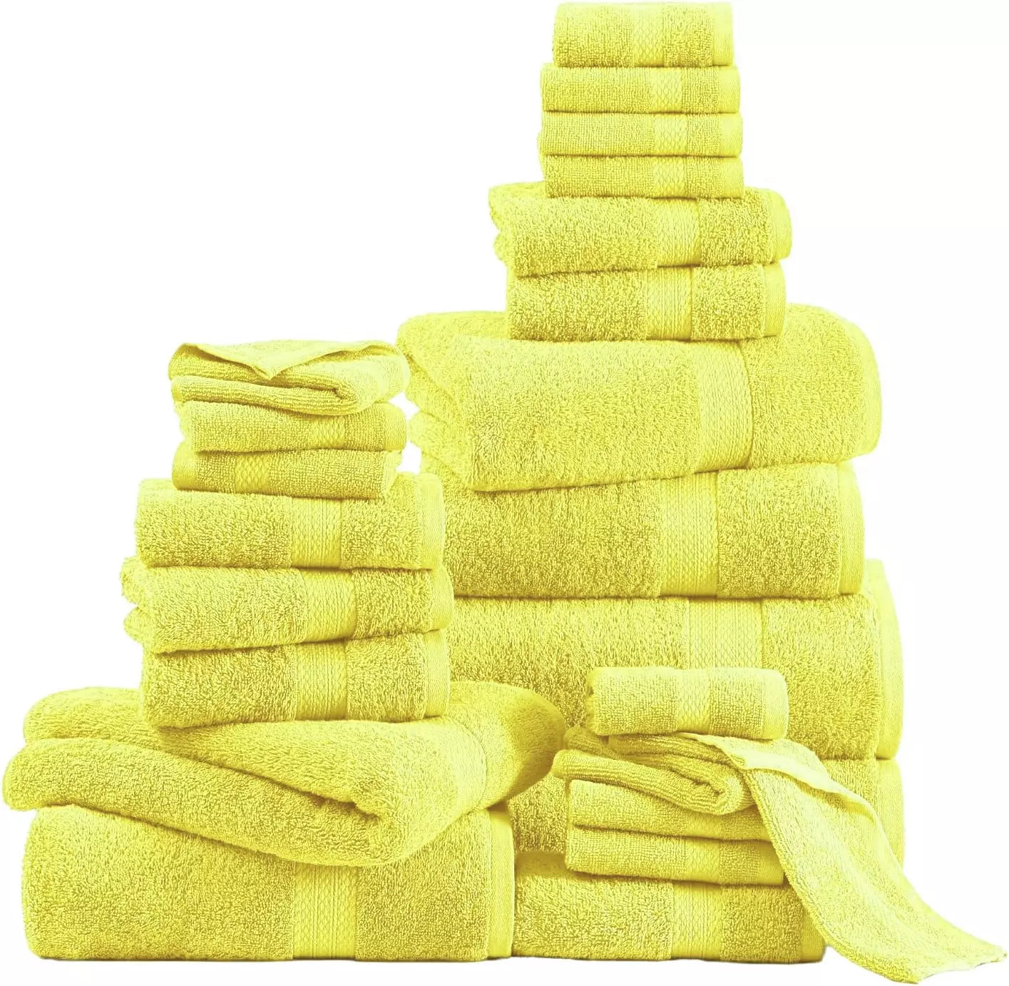 2 Hand Towels, 2 Bath Sheets, 2 Bath Towels, 2 Face Cloths – 100% Cotton