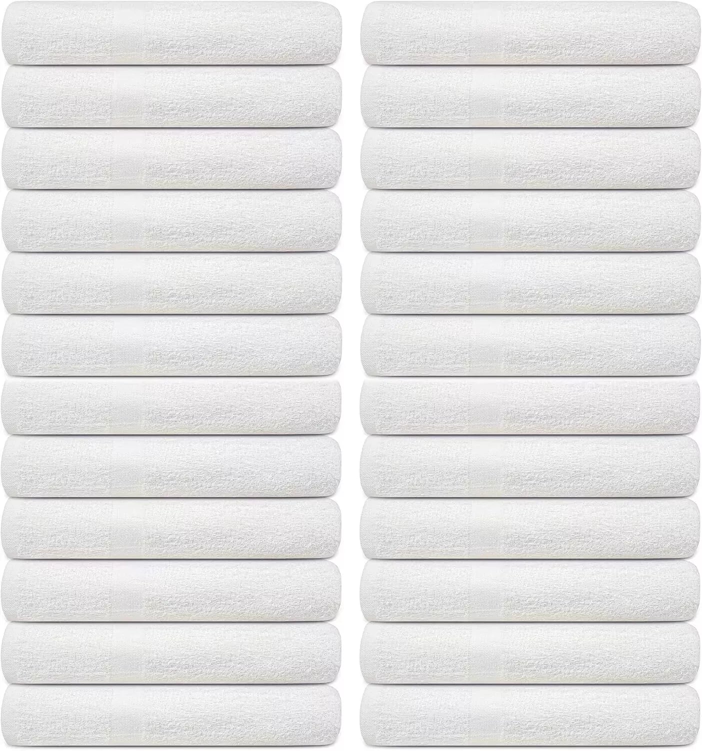 White 50x80cm Cotton Face & Hand Towels – Soft Hotel Spa Towels