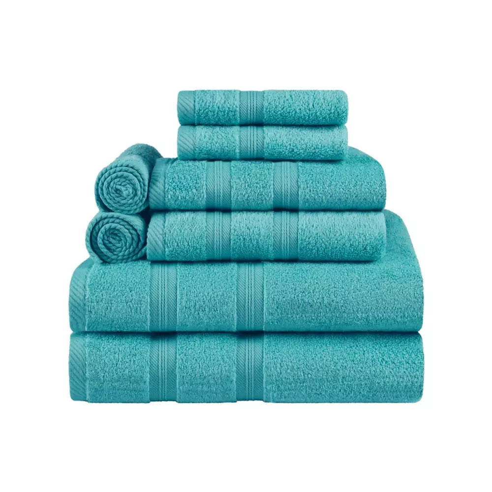 8 Pcs Towel Bale Set 100% Soft Face Hand Big Bath Sheet Bathroom Towel Towelsworld