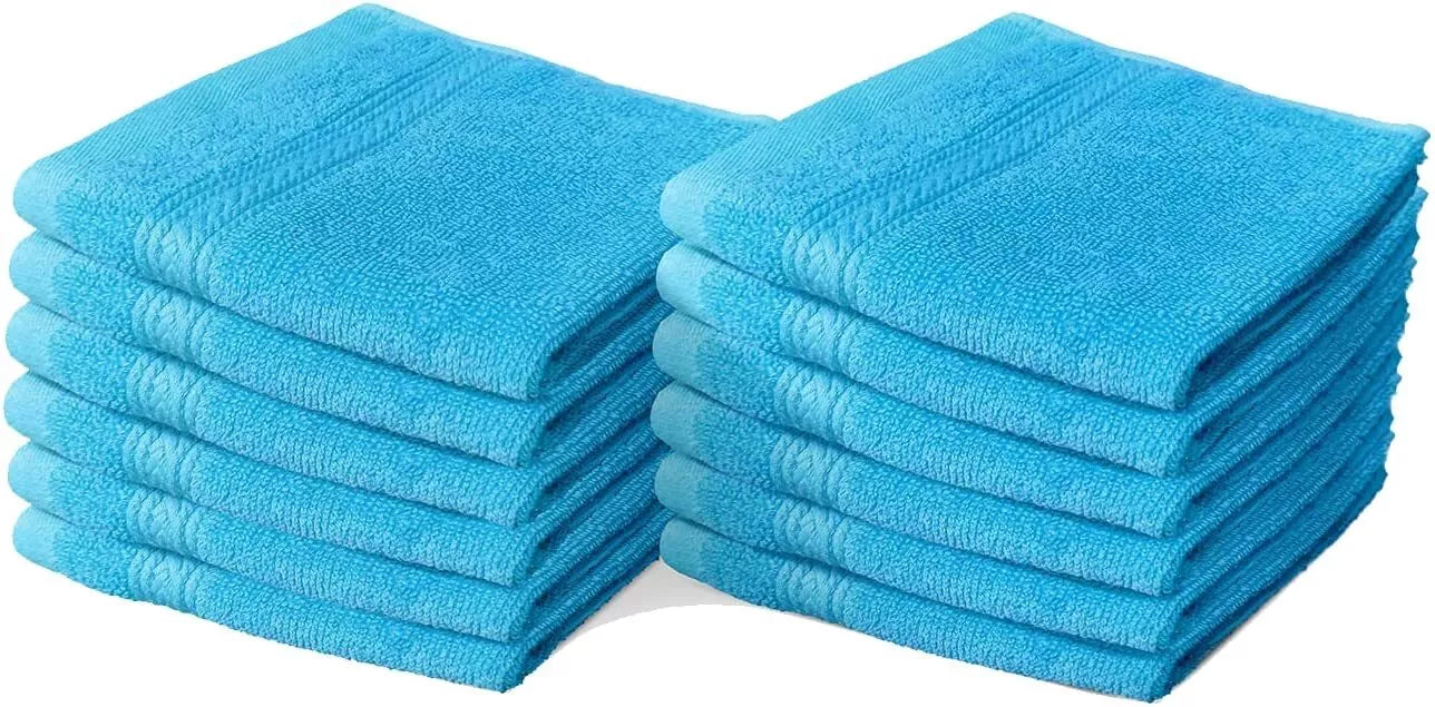 8 X Luxury Face Cloth Towel Set 100% Egyptian Cotton Soft Flannels Wash Cloths Towelsworld