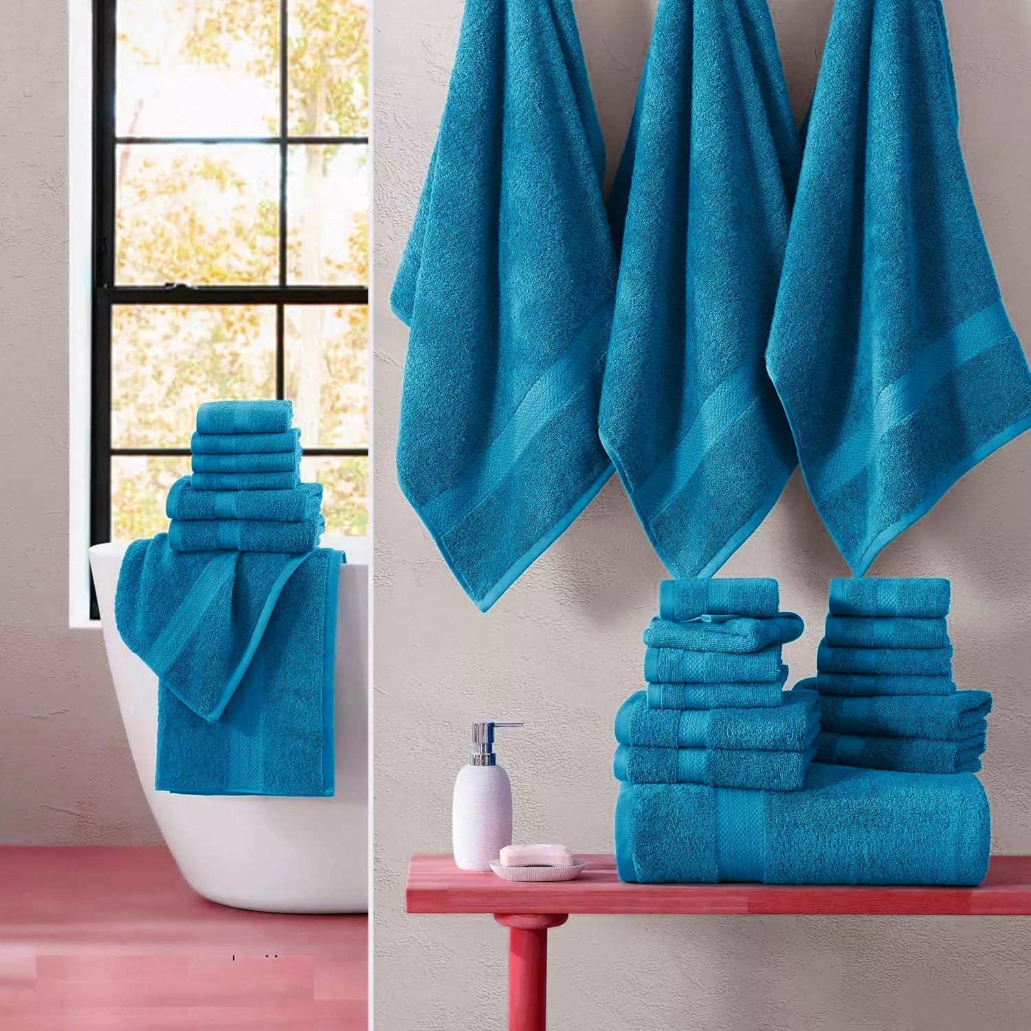 6 Piece 800GSM Towel Bale- 100% Cotton Towelsworld