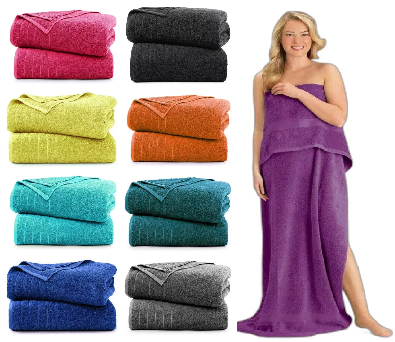 600GSM Royal Egyptian Collection Bath Sheets 100 X 200cm Towelsworld