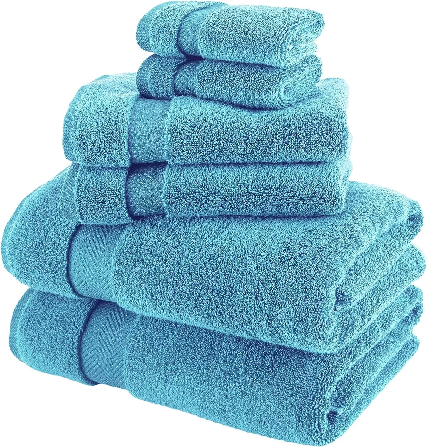 Super Soft 6 Piece 800GSM Towel Bale -2 Face Cloth 2 Hand Towels, 2 Bath Towels Towelsworld