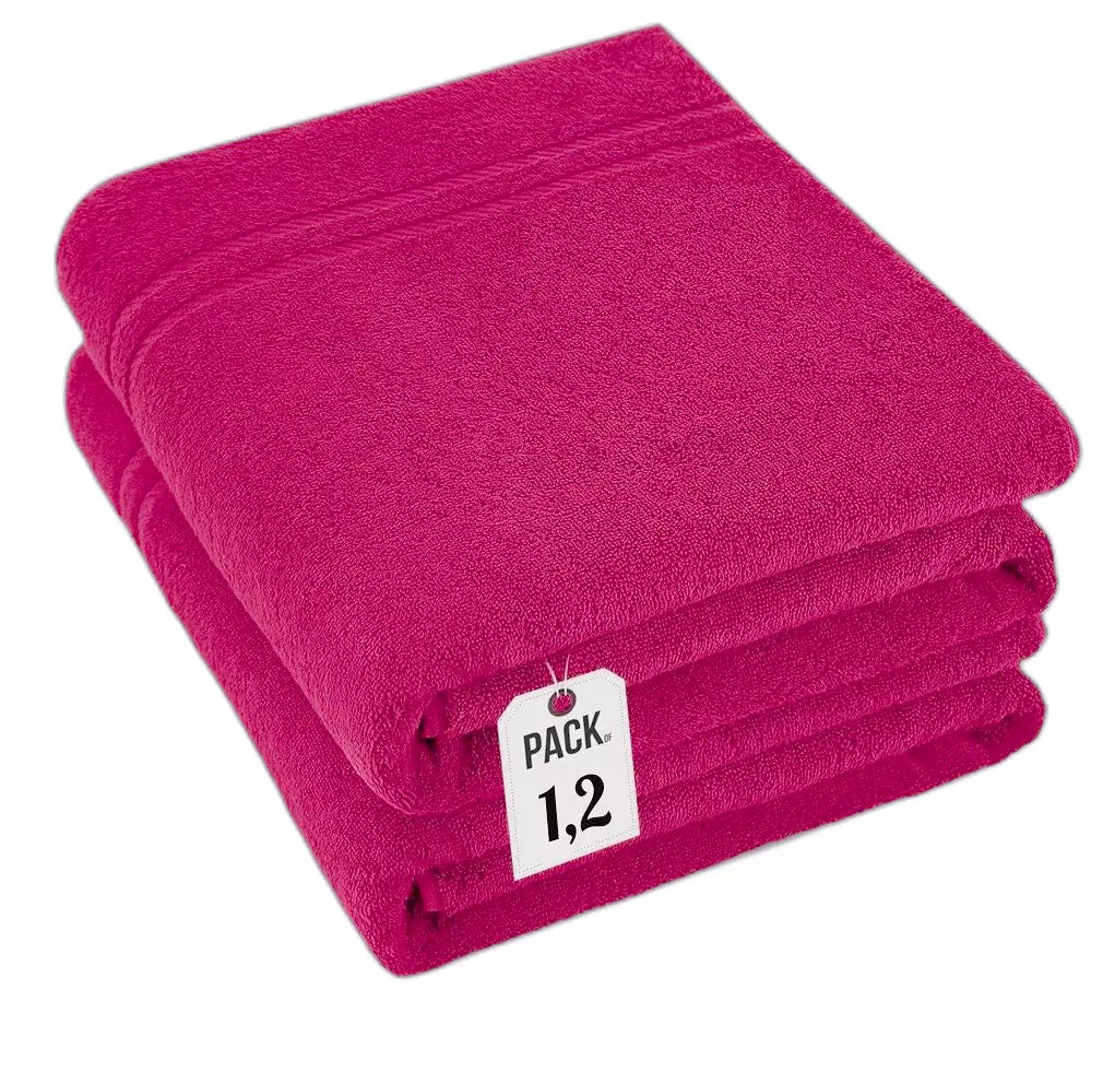 Pack of 2 Extra Large Super Jumbo Bath Sheets 100% Egyptian Cotton Super Soft Luxury Towel (100 x 200 cm) Towelsworld