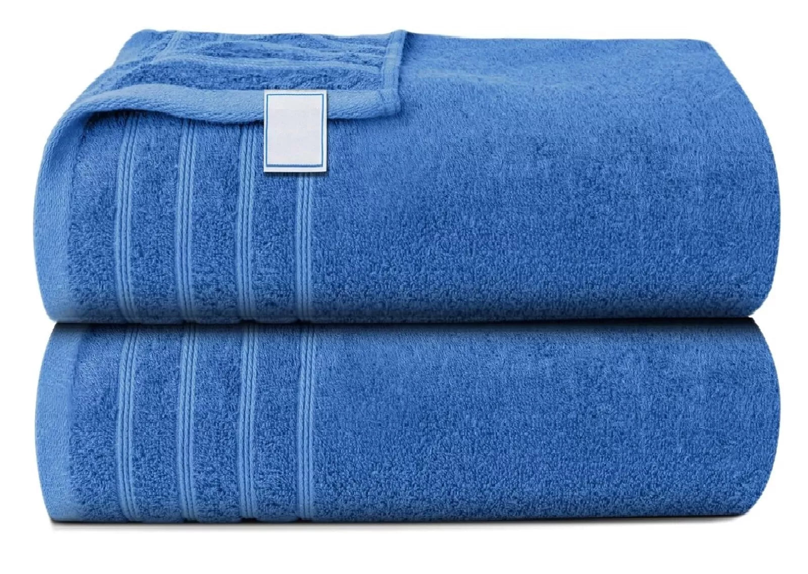 Elegant cotton bath sheets folded in a bathroom