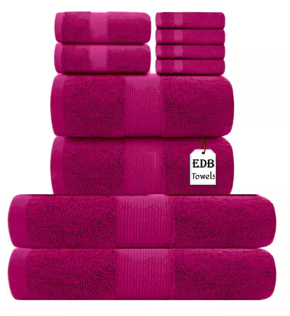 Luxury Egyptian Cotton Bath Towels 800gsm - 8 Piece Set