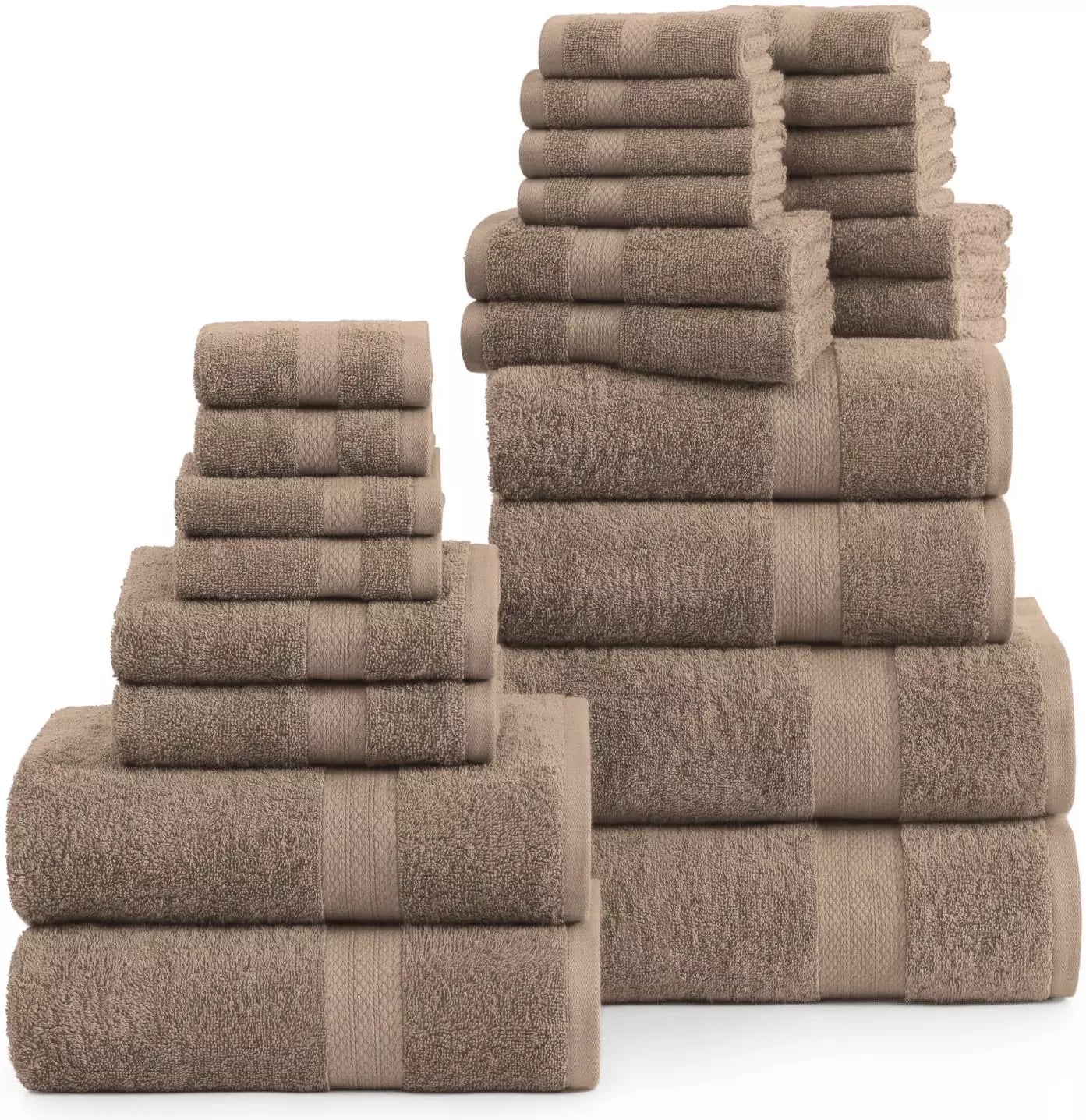 Full Set of 100% Egyptian Cotton Towels Including Hand Towels and Bath Sheets