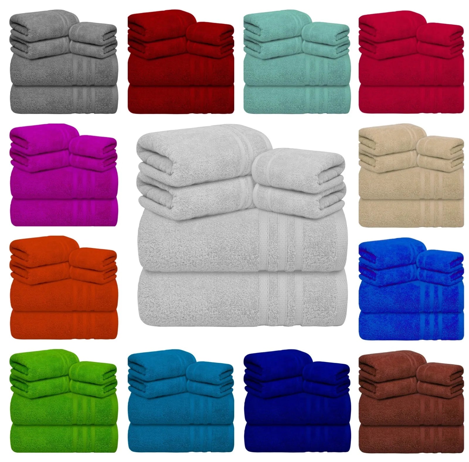 8 Piece Luxury Cotton Towel Bale