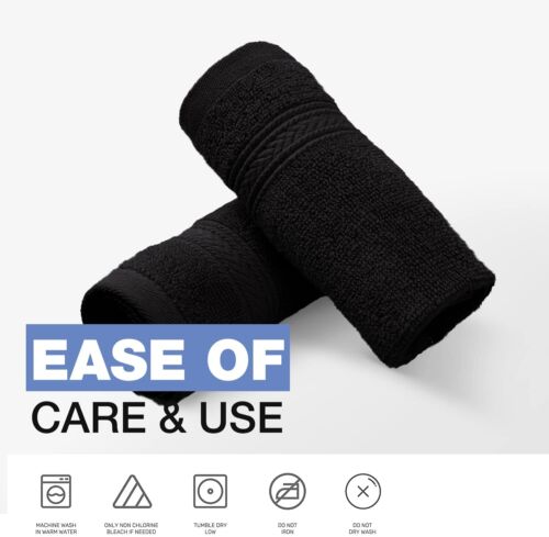 8 X Luxury Face Cloth Towel Set 100% Egyptian Cotton Soft Flannels Wash Cloths Towelsworld