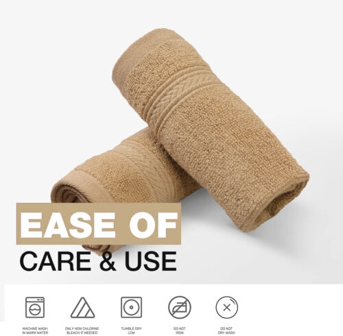 8 X Luxury Face Cloth Towel Set 100% Egyptian Cotton Soft Flannels Wash Cloths Towelsworld