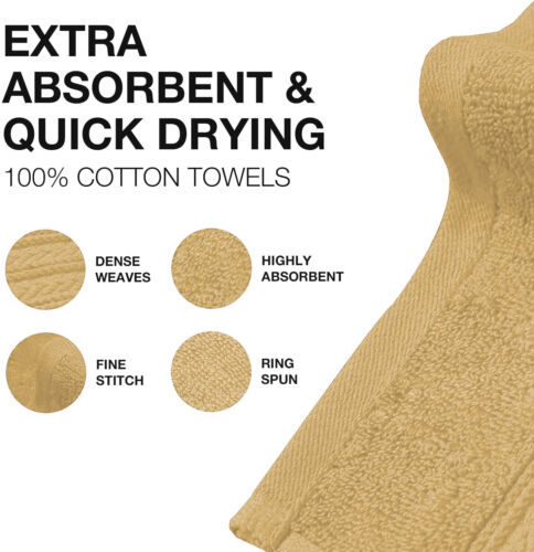 8 X Luxury Face Cloth Towel Set 100% Egyptian Cotton Soft Flannels Wash Cloths Towelsworld