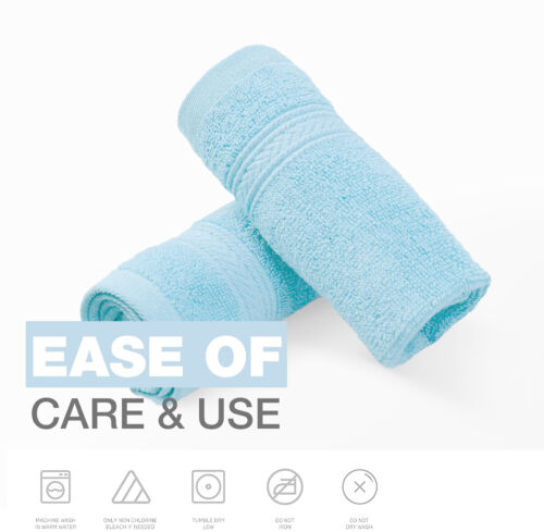 8 X Luxury Face Cloth Towel Set 100% Egyptian Cotton Soft Flannels Wash Cloths Towelsworld