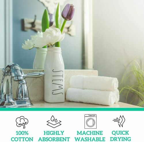 Machine Washable 500 GSM White Face Cloth Towels